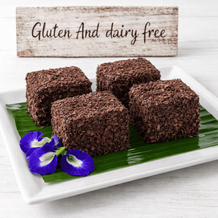 Gluten & Dairy Free Double Chocolate Lamington