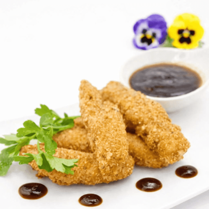 Mini Japanese Chicken Katsu Strips - with Tonkatsu sauce