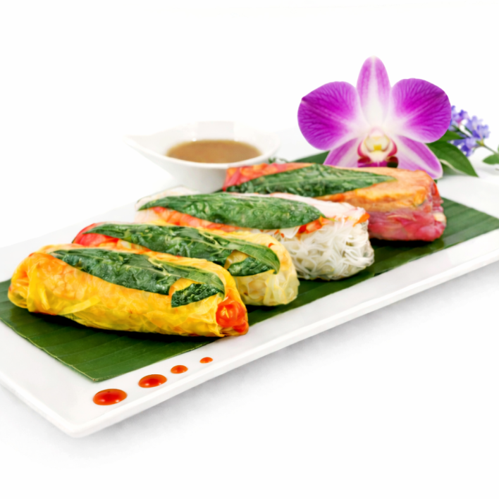 Rainbow Rice Paper Rolls BBQ Pork (Large)