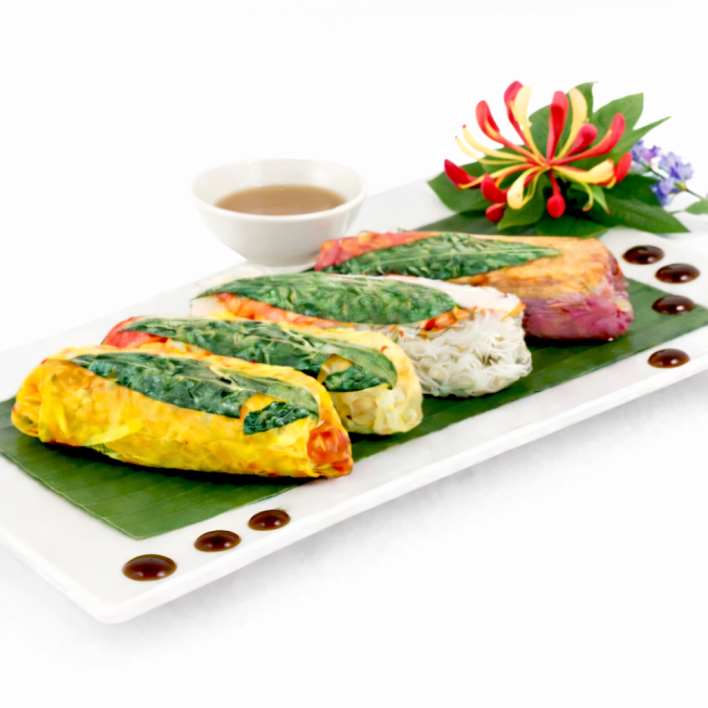 Rainbow Rice Paper Rolls Chicken