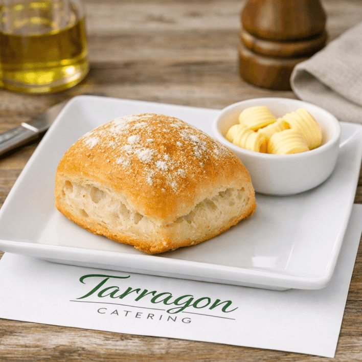 Gluten Free Dinner Roll w Butter Portion 