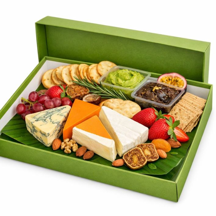 Cheese and Dips Platter - Brie, Red Lester ,Blue cheese, strawberries, grapes, dried figs,nuts, lavosh,crackers, and two dips