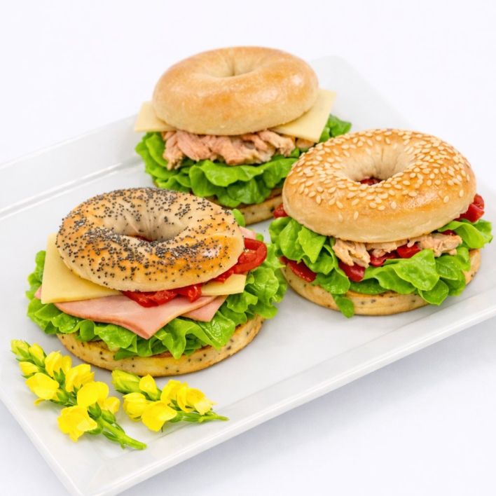 Half Cut Boiled Bagels 