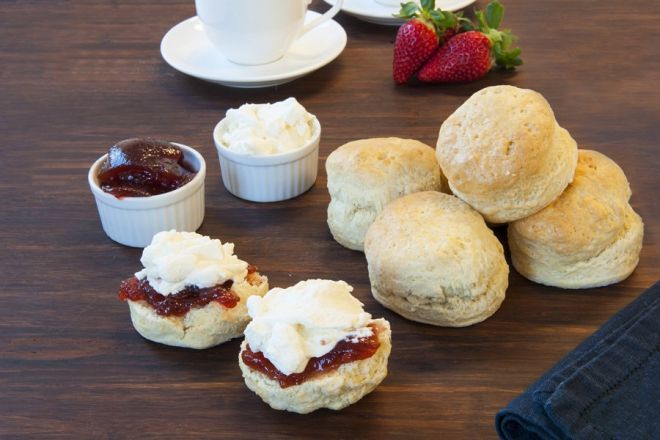 House Baked Scones with yarra valley jam and cream nf