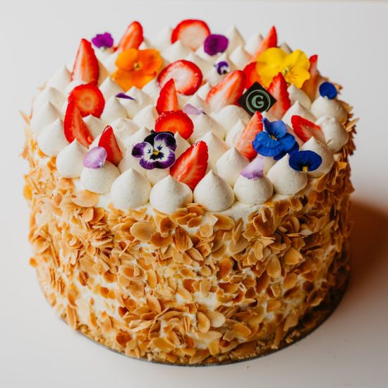 Strawberries & Cream Chiffon Cake