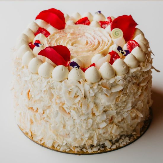 Raspberry & Lychee Chiffon Cake