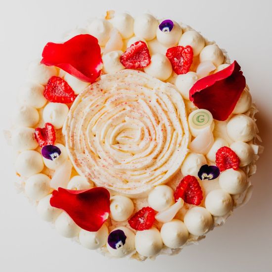 Raspberry & Lychee Chiffon Cake