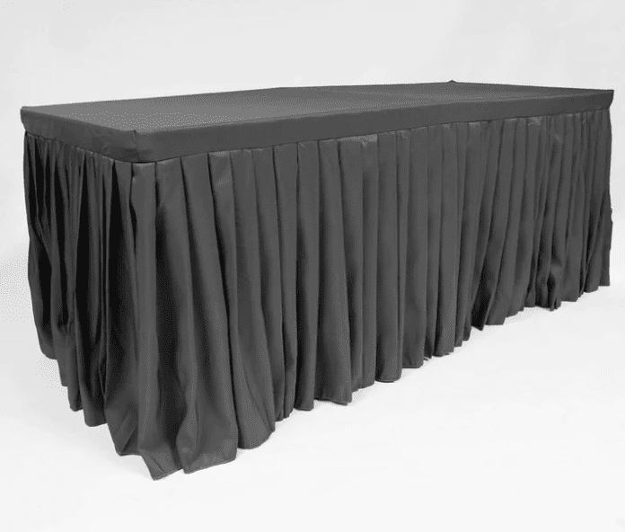 Trestle Tablecloth Fitted Black (1.8m)