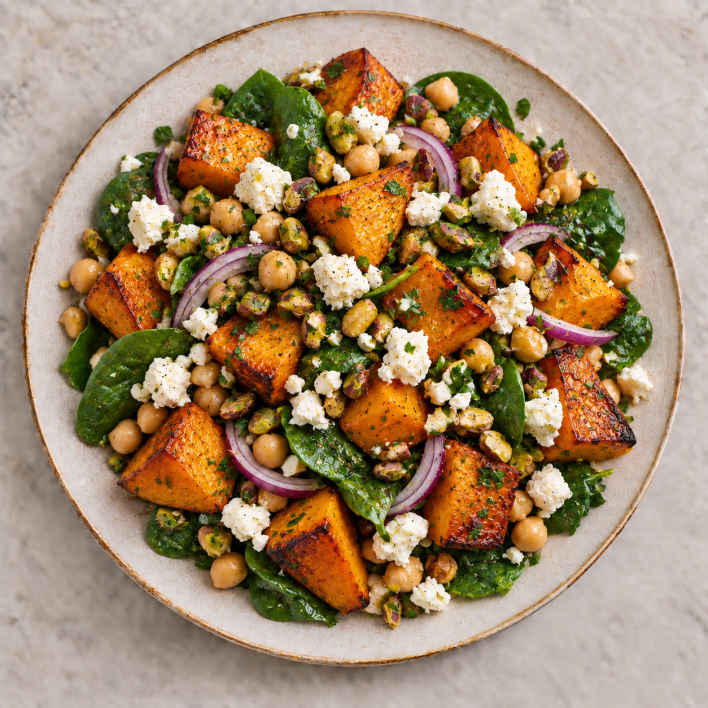 Roasted Pumpkin, Feta & Chickpea Salad
