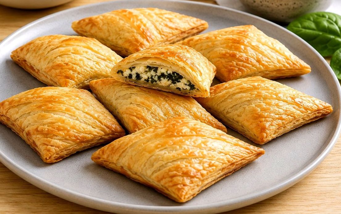 Spinach and Feta Cheese Spanakopita (pastries)