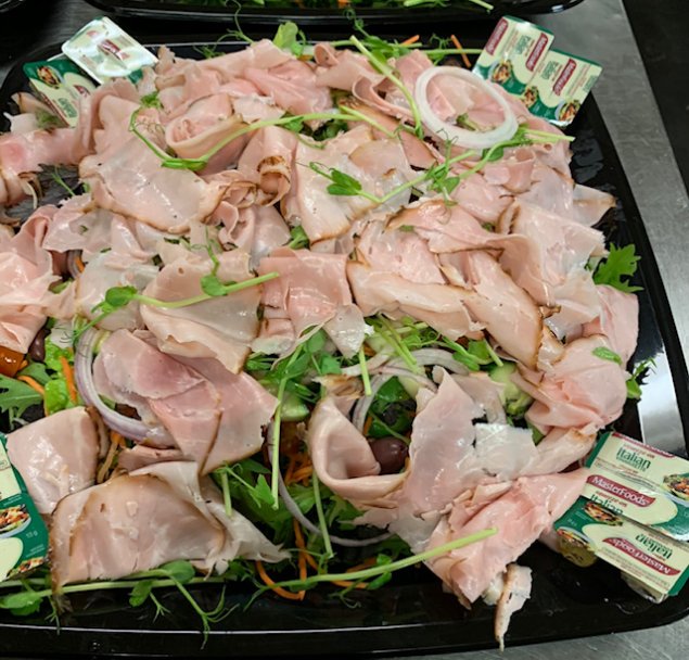 Large meat catering salad