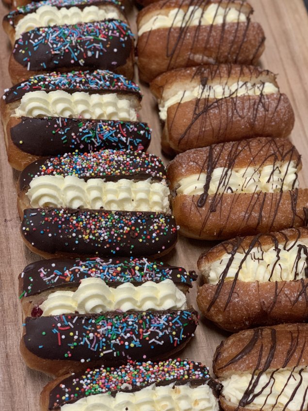 Mini cream donuts