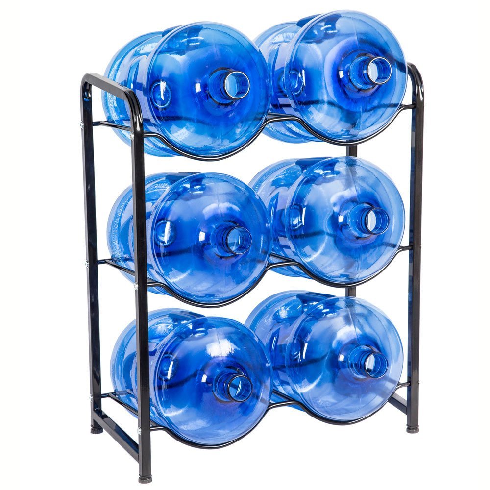 6 Bottle Square Tube Rack Black