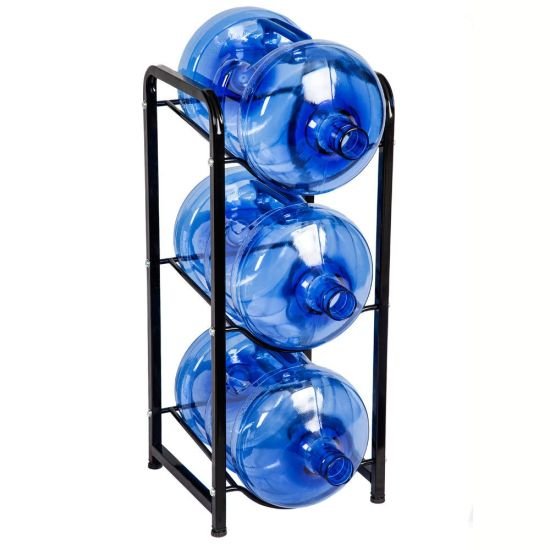 3 Bottle Square Tube Black Rack