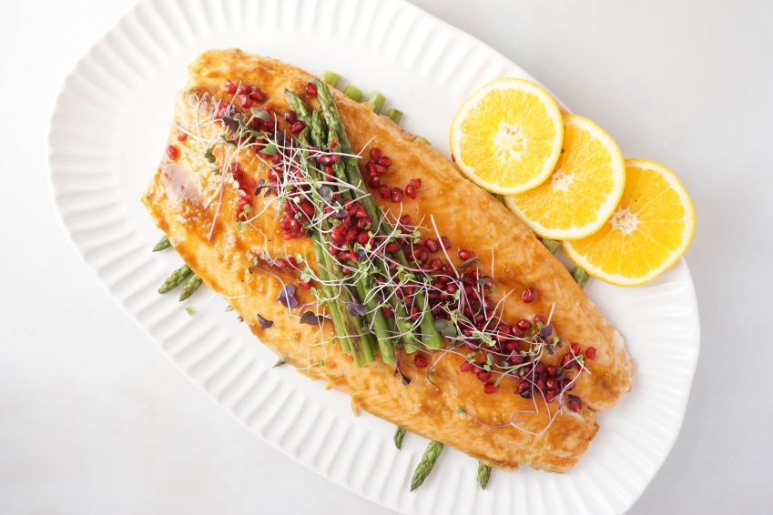 Honey Harissa Baked Side of Salmon