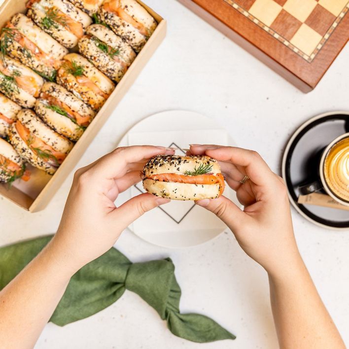 Smoked Salmon Mini Bagel