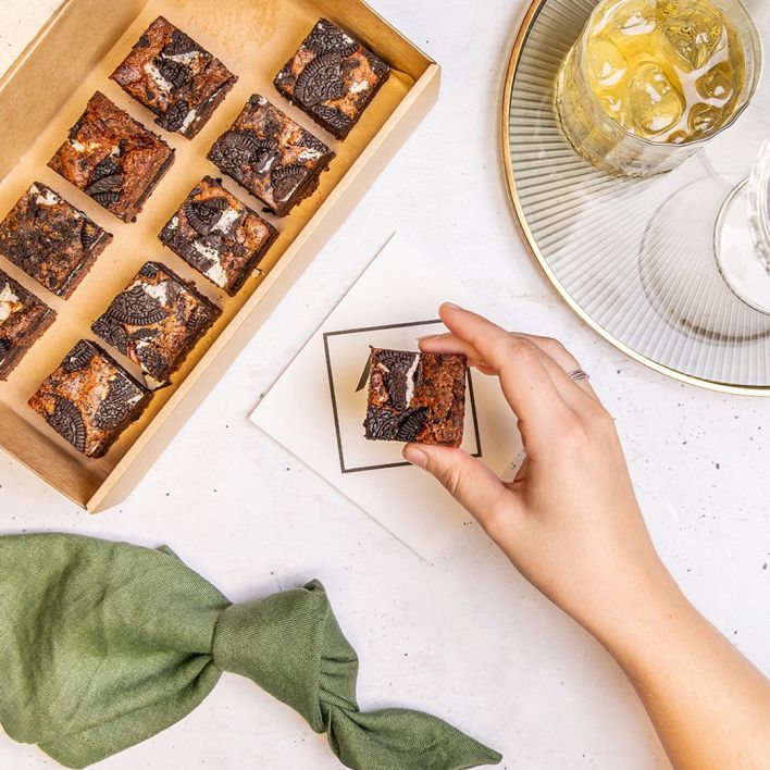 Box of cookies & cream brownies