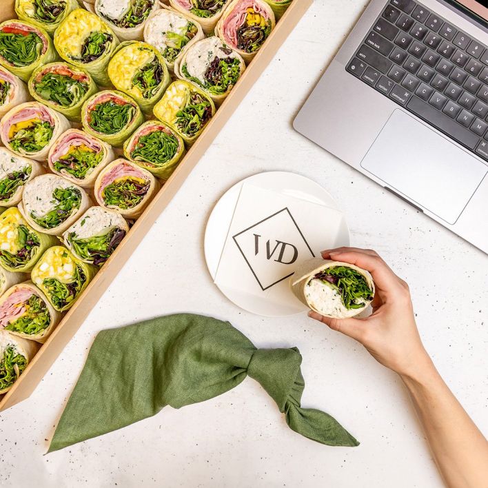 Box of assorted gourmet wraps