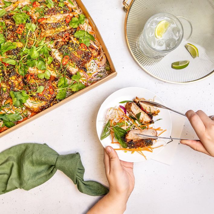 Boxed Lemongrass Chicken & Vietnamese Noodle Salad Share Bowl