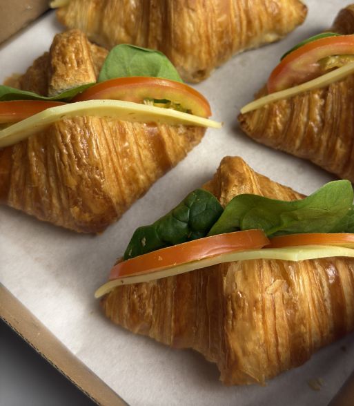 Mini Croissants with Cheese & Tomato
