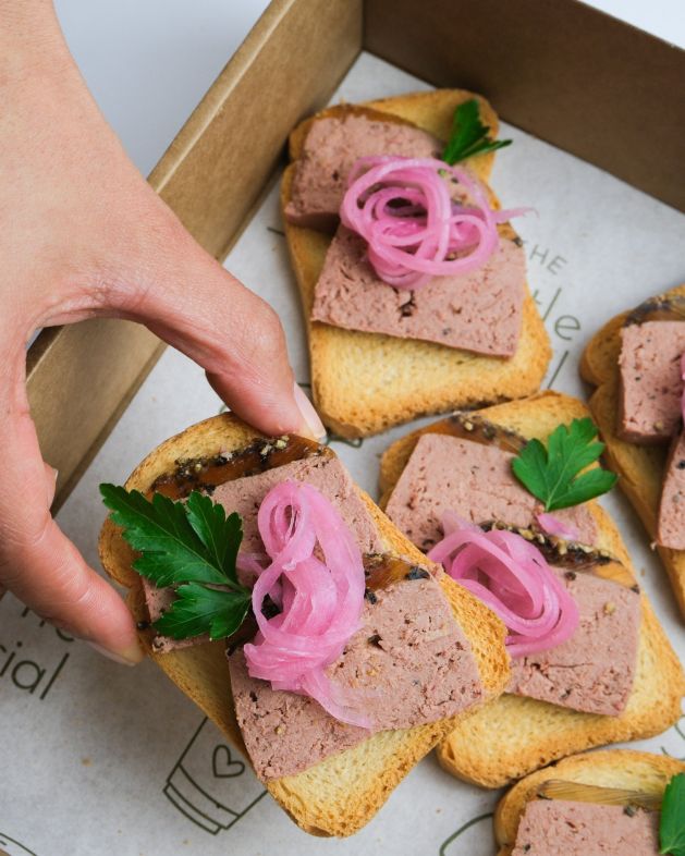 Chicken Liver & Black Pepper Pate Crostini